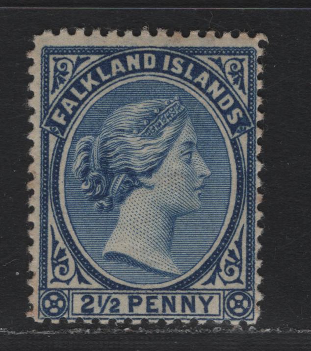 Lot 15 Falkland Islands SG#30c 2.5d Deep Ultramarine , 1891-1902 Queen Victoria Sideface Issue, A FOG Single