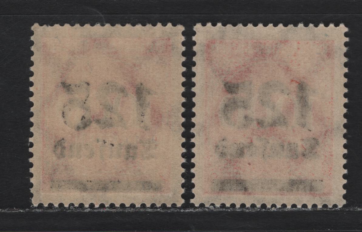 Lot 183 Germany SC#255 (291a-b) 125th on 1000m Medium Rose & Lively Cinnabar , 1923 Surcharged Issue, 2 VFNH Singles, Both Listed Shades