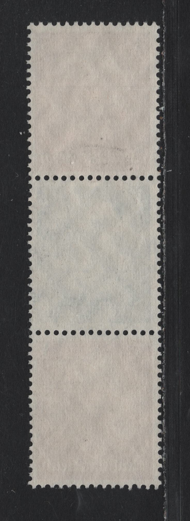 Lot 115 Germany SC#415-416 (S118) 3pf - 1pf Brown - Black , 1933-1936 Hindenberg Issue, A Very Fine Used Vertical Booklet Strip Of 3