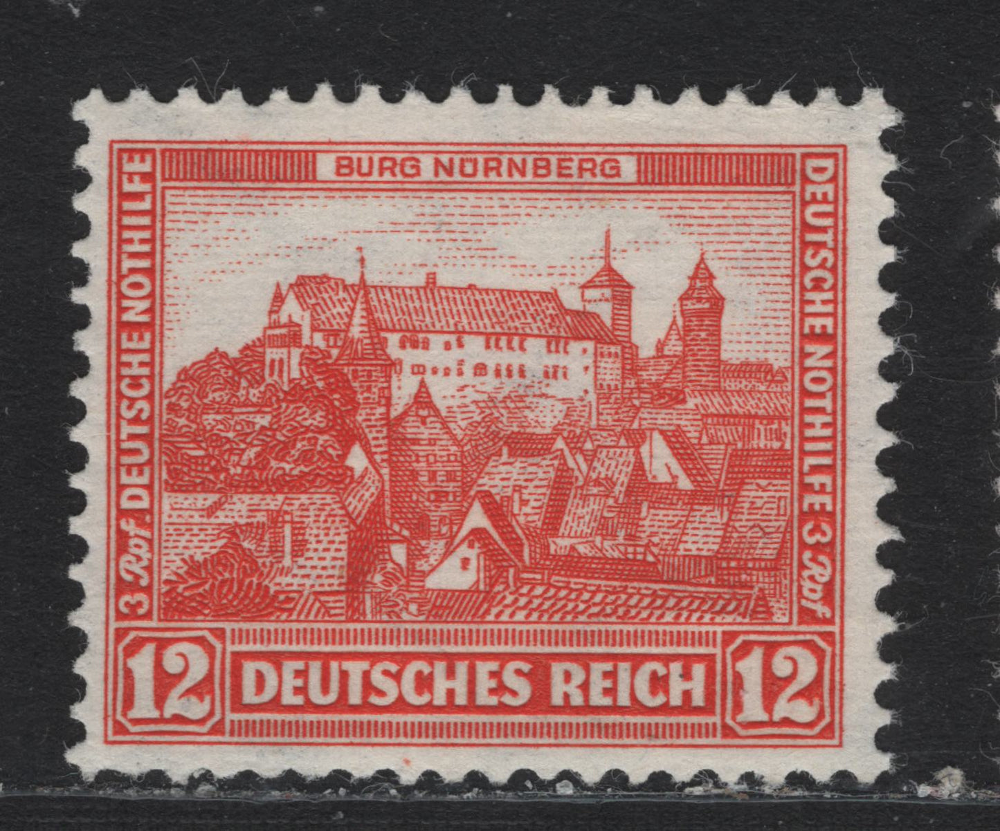 Lot 227 Germany SC#B46 (476) 12pf+3pf Orange Red , 1932 Castle Semi Postal Issues, A VFNH Single