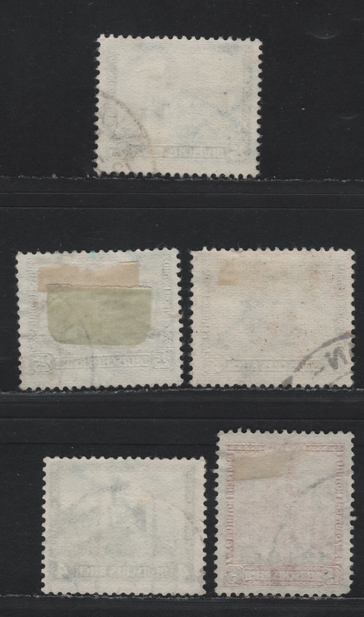 Lot 231 Germany SC#B43-B44, B47 (464, 474, 477) 12pf+3pf - 15pf+5pf Carmine - Deep Blue , 1932 Surcharged & Regular Castle Semi Postal Issues, 5 Fine/Very Fine Used Singles, Shade Variations