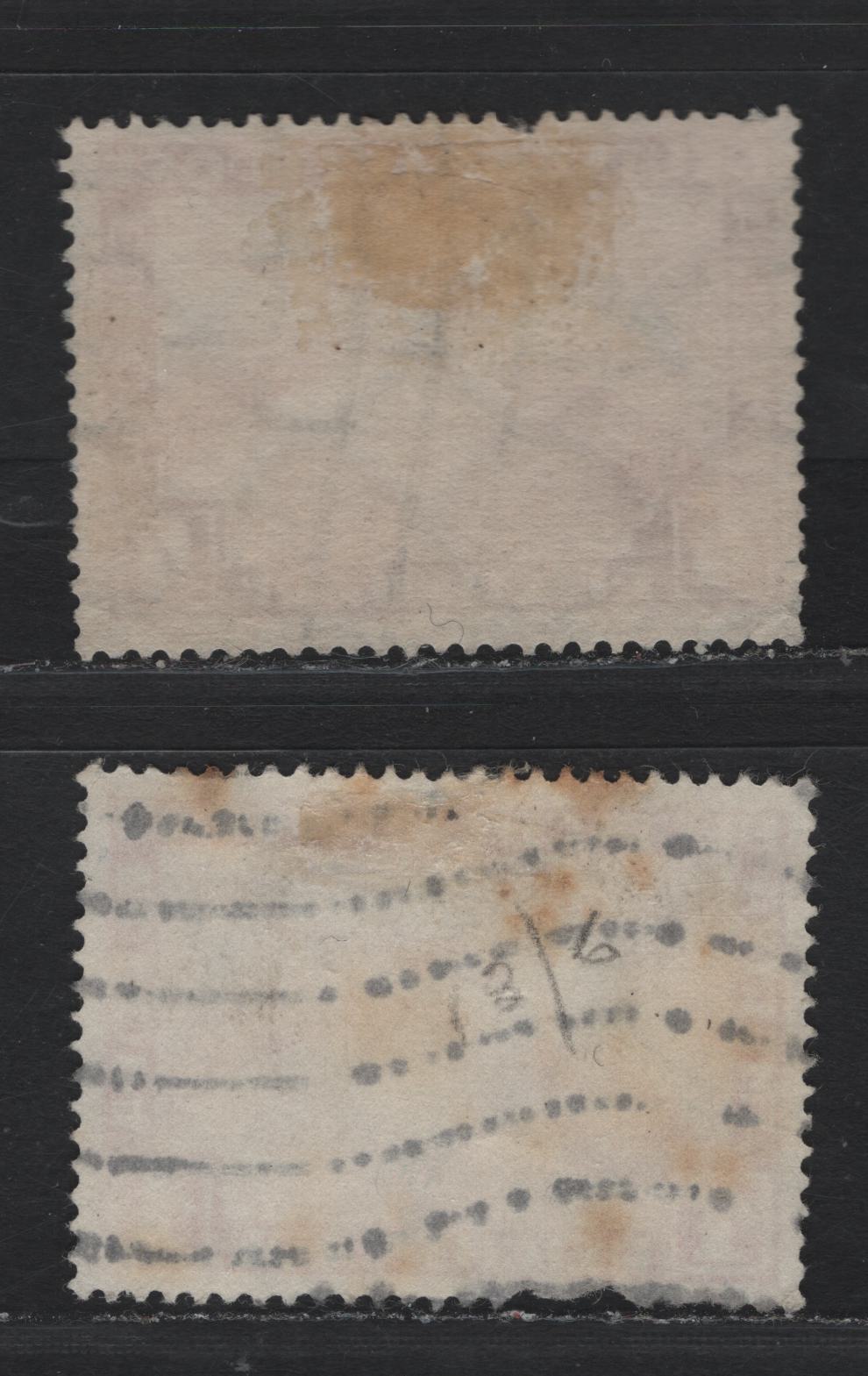 Lot 261 Germany SC#C35-C37 (455, 424) 1m - 4m Carmine - Black Brown , 1928-1931 Graf Zeppelin Airmail Issue, 2 Good/Very Good Used Singles, Presentable Examples With Minor Perf Faults & Moderate to Heavy Machine Cancels