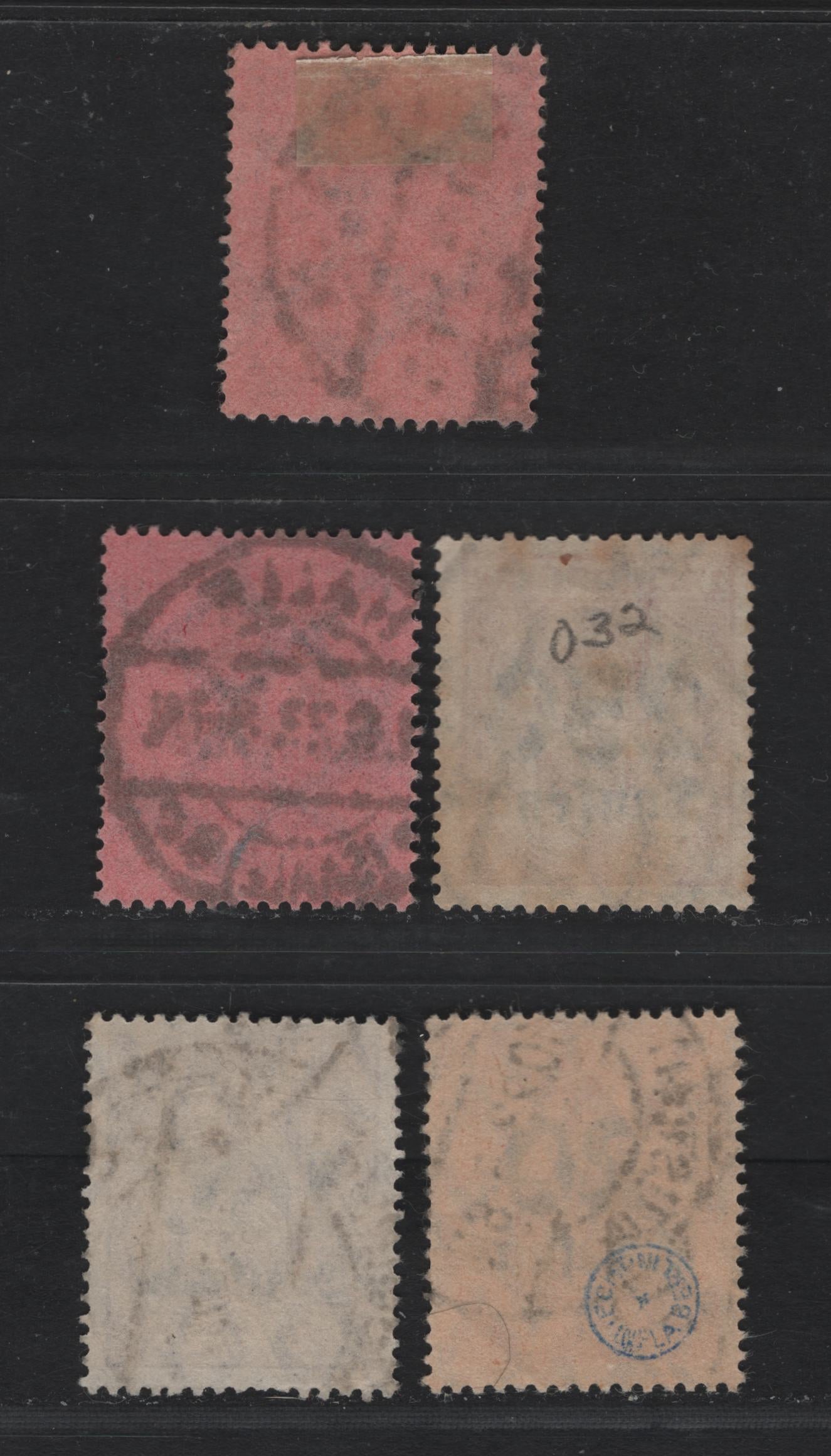 Lot 299 Germany SC#O30-O32, O34 (90-93) 20th on 30pf - 250th on 10pf Brownish Orange on Buff - Carmine Rose , 1923 Surcharged Official Issue, Fine/Very Fine Used Singles, Postally Used, Includes 2 Shades of 75th on 50m