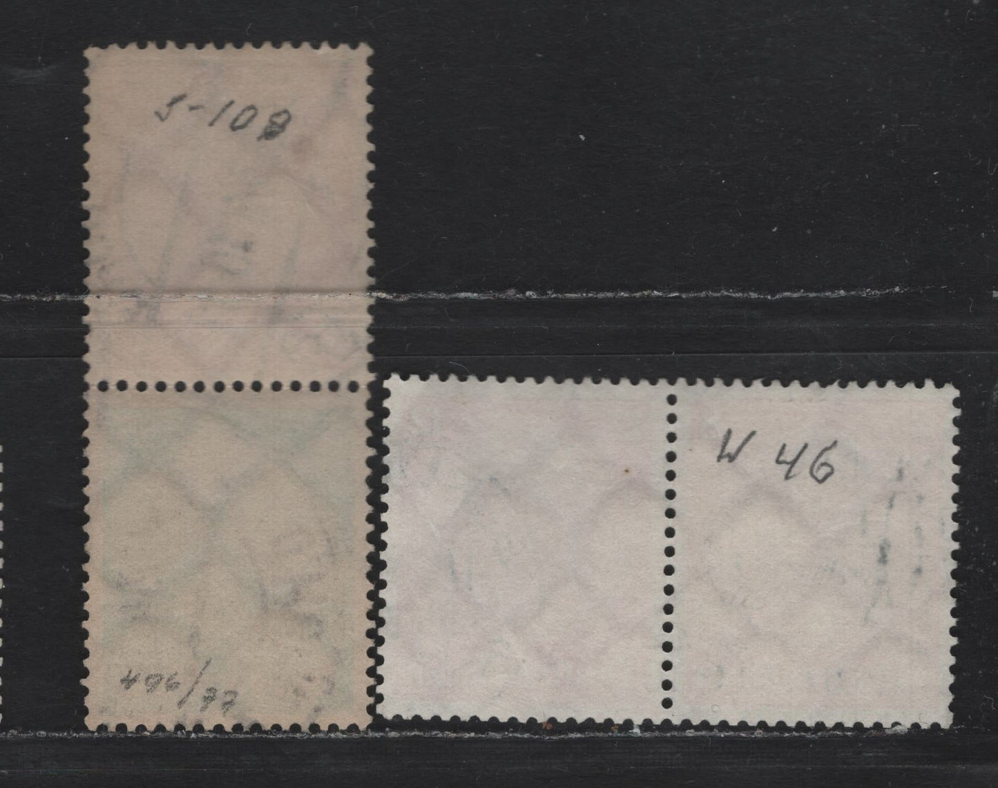 Lot 66 Germany SC#392, 404, 406 (S108, W46) 5pf - 12pf Bright Green - Carmine , 1932-1933 Hindenberg Issue, 3 Fine/Very Fine Used Vertical & Horizontal Booklet Pairs, Wmk Network