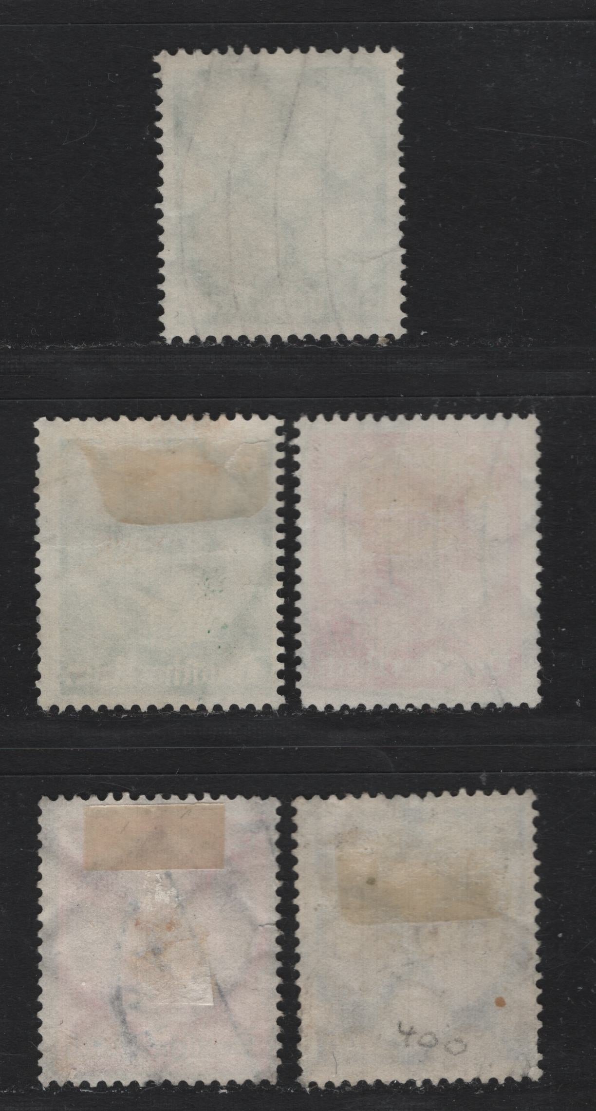 Lot 162 Germany SC#398-400 (Michel 479-481) 6pf - 25pf Dark Green - Ultramarine , 1933 Potsdam Day Issue, 5 Fine Used Singles, Two Shades of 6pf & 12pf