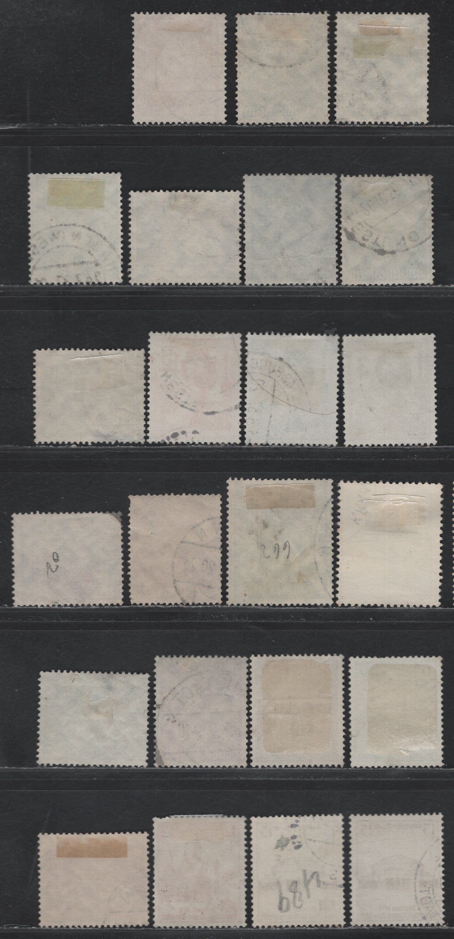 Lot 186 Germany SC#470-489 (604/668) 6pf - 15pf Dark Green - Violet Brown , 1936-1938 50th Anniv of the Automovile - Gymnastics & Sports Festival Issues, 23 Fine/Very Fine Used Singles, Includes Some Shade Variations