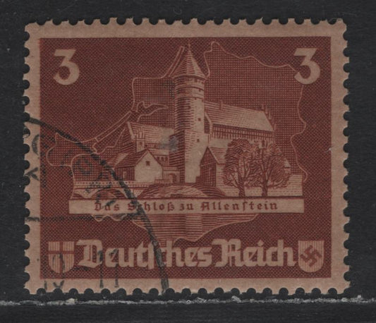 Lot 192 Germany SC#B68 (576) 3pf Red Brown, 1935 Ostropa Issue, A Very Fine Used Single, Full Original Gum, Containing Sulphuric Acid