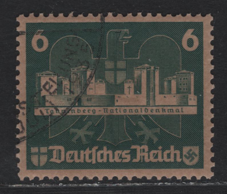 Lot 193 Germany SC#B68b 6pf Dark Green , 1935 Ostropa Issue, A Very Fine Used Single, Full Original Gum, Containing Sulphuric Acid