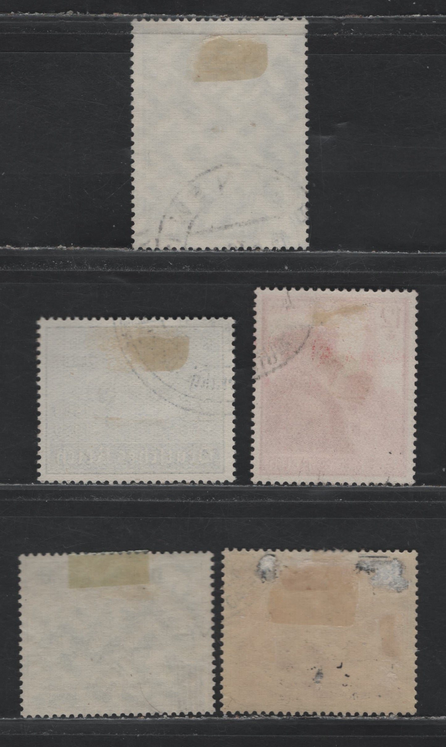 Lot 226 Germany SC#B134-B135, B137, B140, B144 (686-687, 691, 694, 698) 6pf+4pf - 25pf+50pf Dark Green - Ultramarine , 1939 Berlin Automobile & Motorcycle Exhibition - 70th Anniv of German Derby Issues, 5 Very Fine Used Singles
