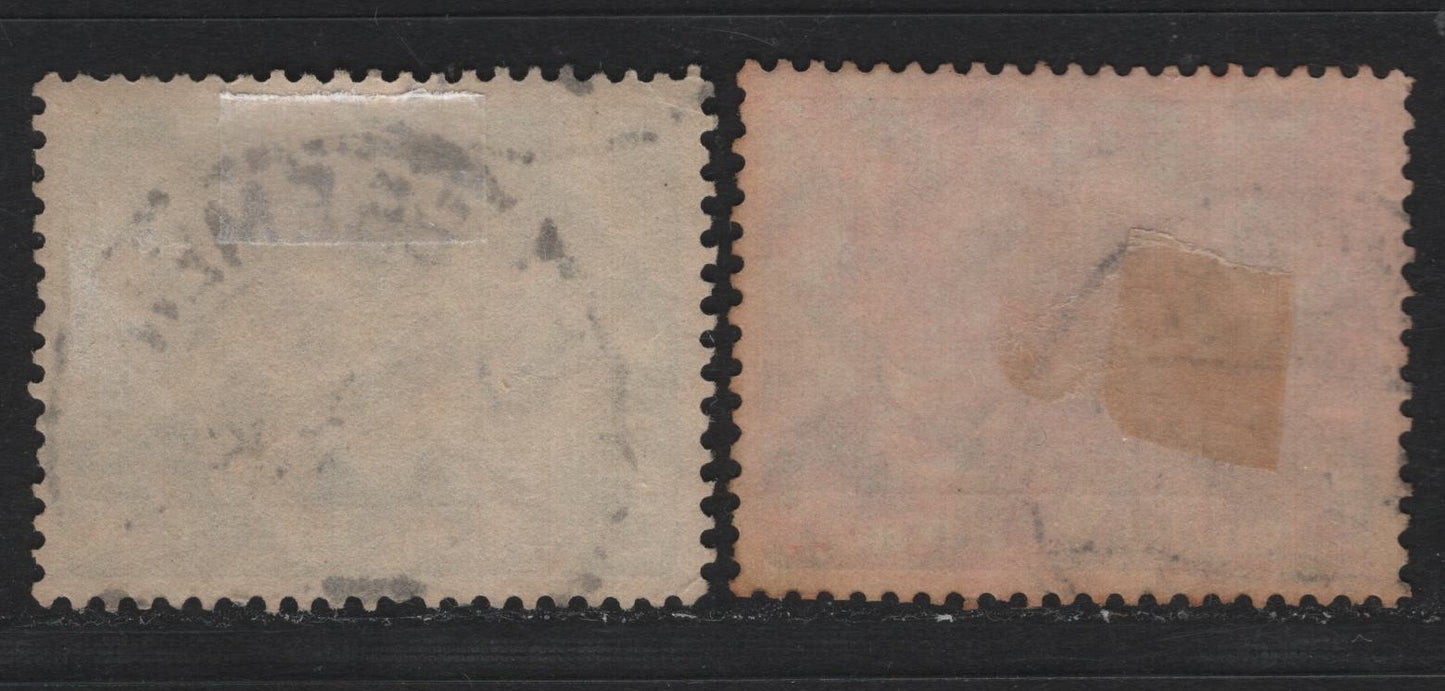 Lot 239 Germany SC#C55-C56 (538x-539x) 2rm - 3rm Green & Black - Blue &Black , 1934 Airmail Issue, 2 Very Fine Used Singles, Vertical Wove Papers, Bremen & Hamburg Cancels