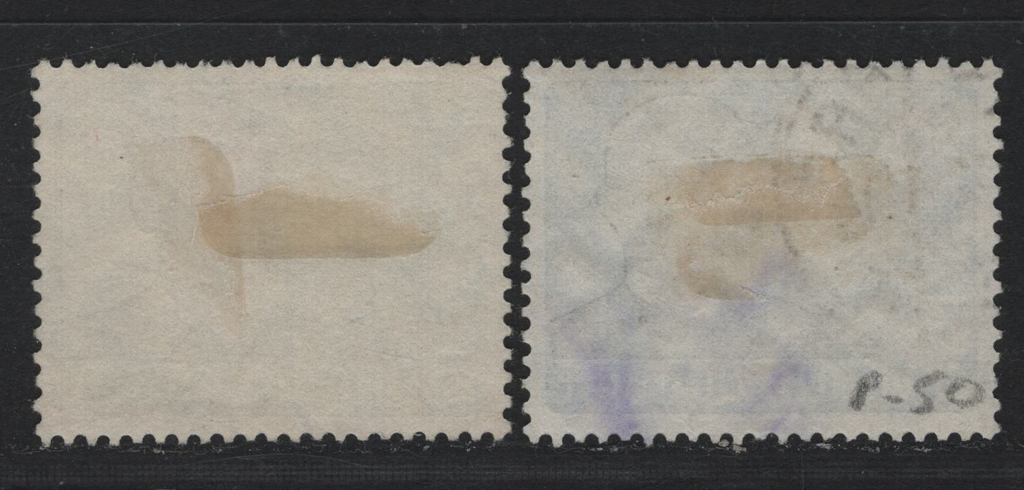 Lot 240 Germany (C)SC#C55-C56 (538x-539x) 2m - 3m Green & Black - Blue &Black , 1934 Airmail Issue, 2 Very Fine Used Singles