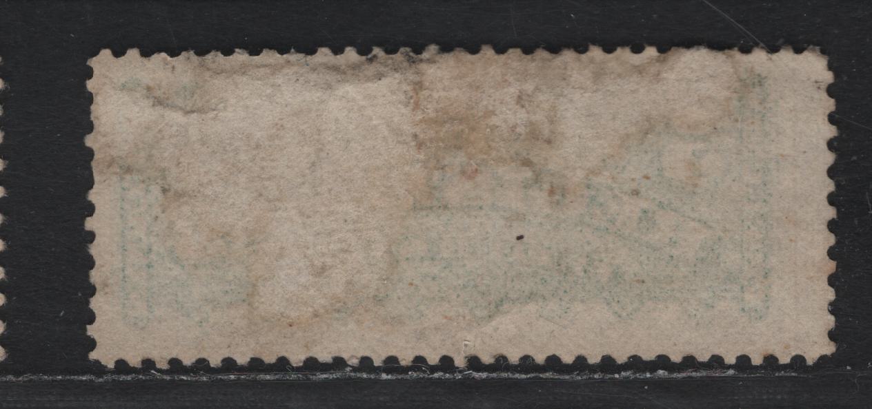 Lot 27 Canada #F2 5c Dark Green , 1875-1896 Registration Issue, A Fine Used Single, Late Montreal Printing On Stout Vertical Wove With Rare Octagonal Registration Handstamp Used IN Halifax & St. John, Usually Found On Back Of Covers, Not Stamps