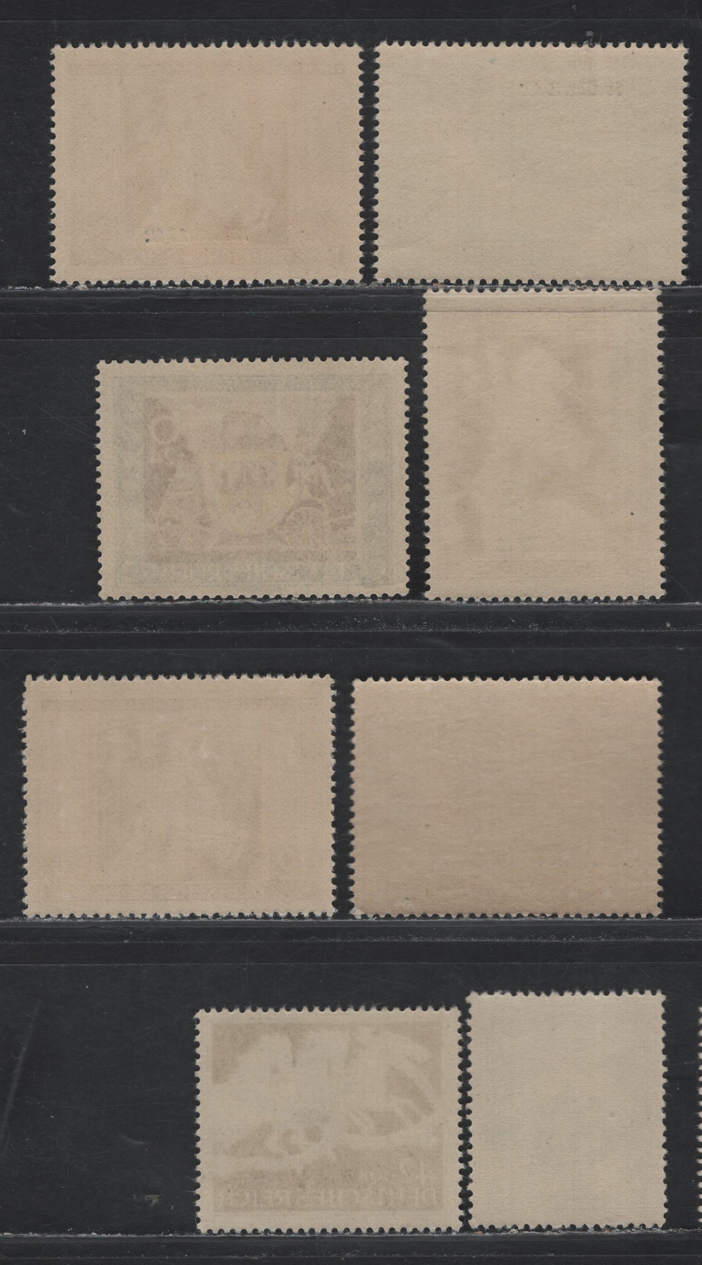 Lot 290 Germany SC#B205, B209, B211-B215, B217 (815/830) Brown - Olive Bistre , 1942-1943 9th Brown Ribbon Race - Nazi Emblem Issues, 8 F/VFNH Singles