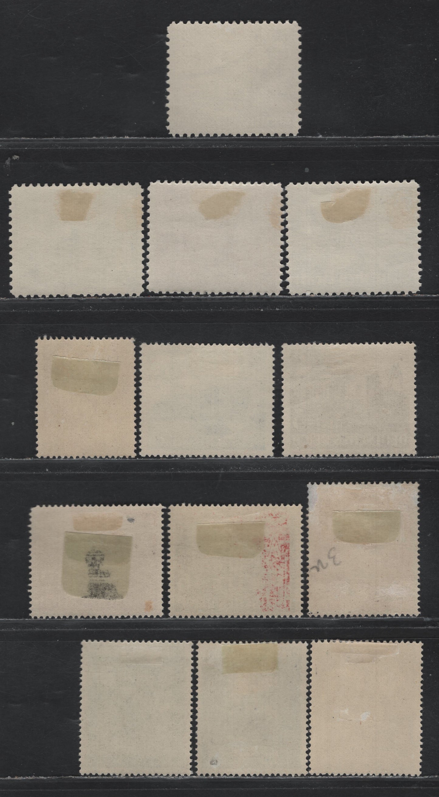 Lot 310 Germany SC#494-505,528 (739/818) 3pf - 6pf Dark Brown - Purple , 1940-1942 Leipzig Fair - War Effort Day Issues, 13 F/VFOG Singles, Small Thin On 50c