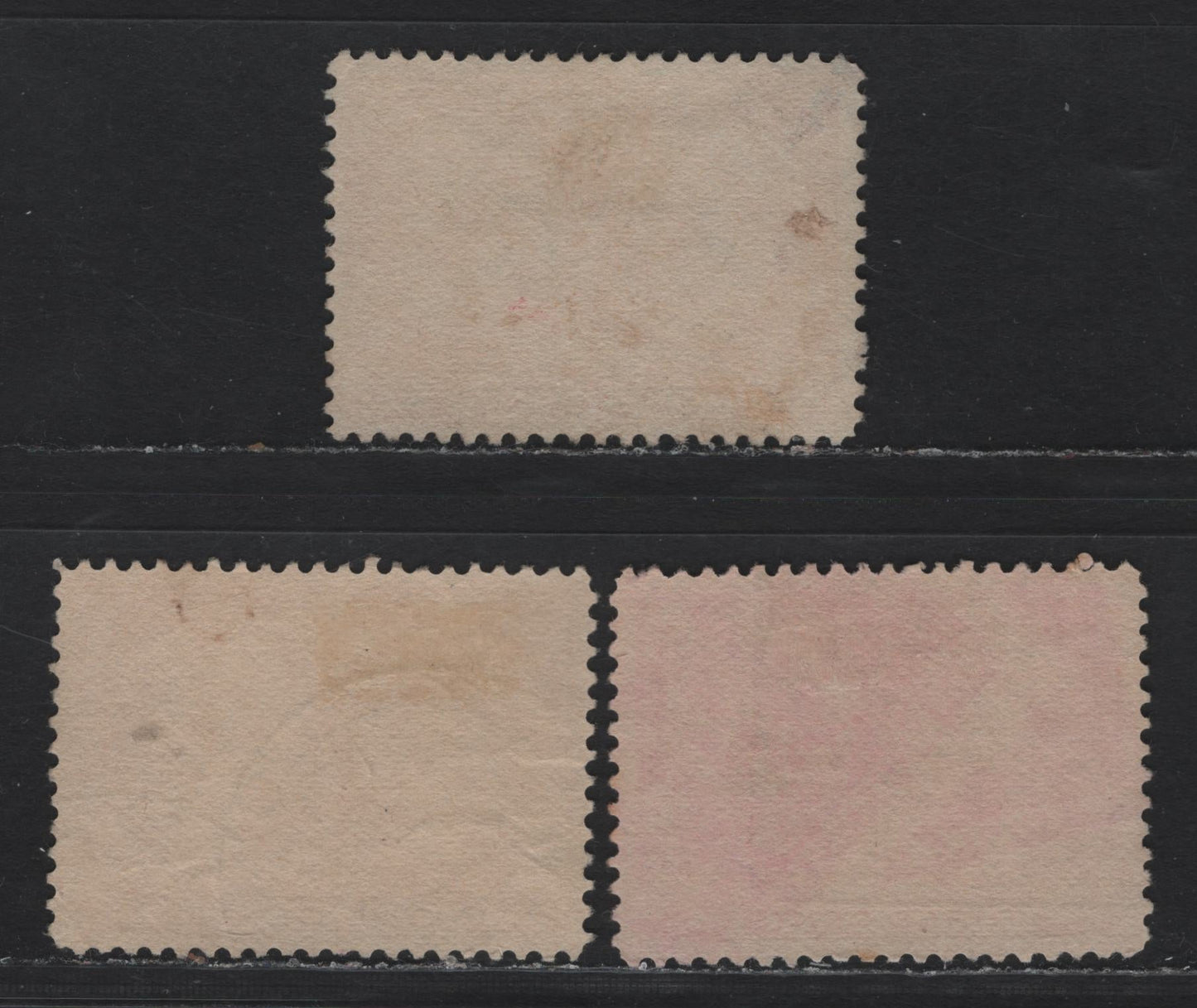 Lot 41 Canada SC#51, 51i, 53 1c, 3c Orange, Yellow Orange, Rose, 3 Fine & VF Used Singles On ABN-U Paper, Perf. 12 x 11.9, 11.9 x 12,  and 12 x 11.9, August 15, 1897 Quebec CDS and July 5, 1897 St. Thomas Squared Circle Cancels