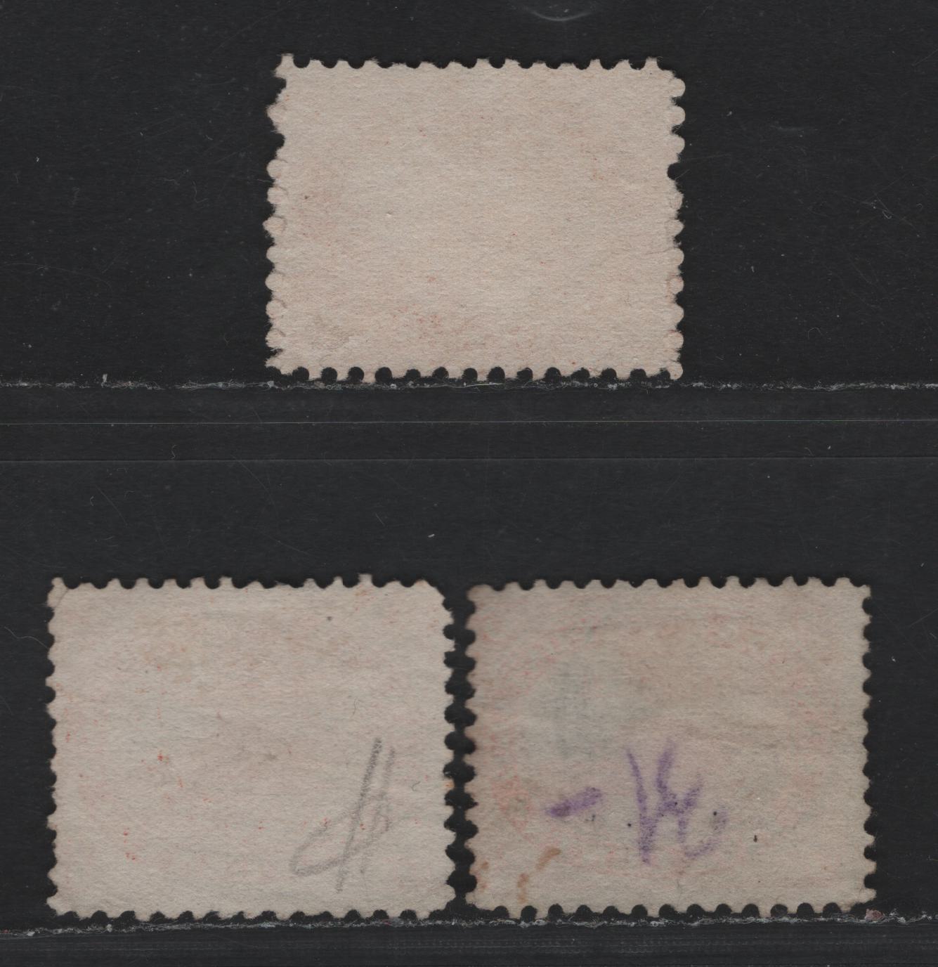 Lot 7 (C) Canada #15, 15ii 5c Vermillion & Orange Red Beaver, 1859-1864 First Cents Issue, 3 Very Good/Fine Used Singles, Medium Horizontal Wove Paper, Unchecked As To Specific Type, Perfs 12 & 11.75.