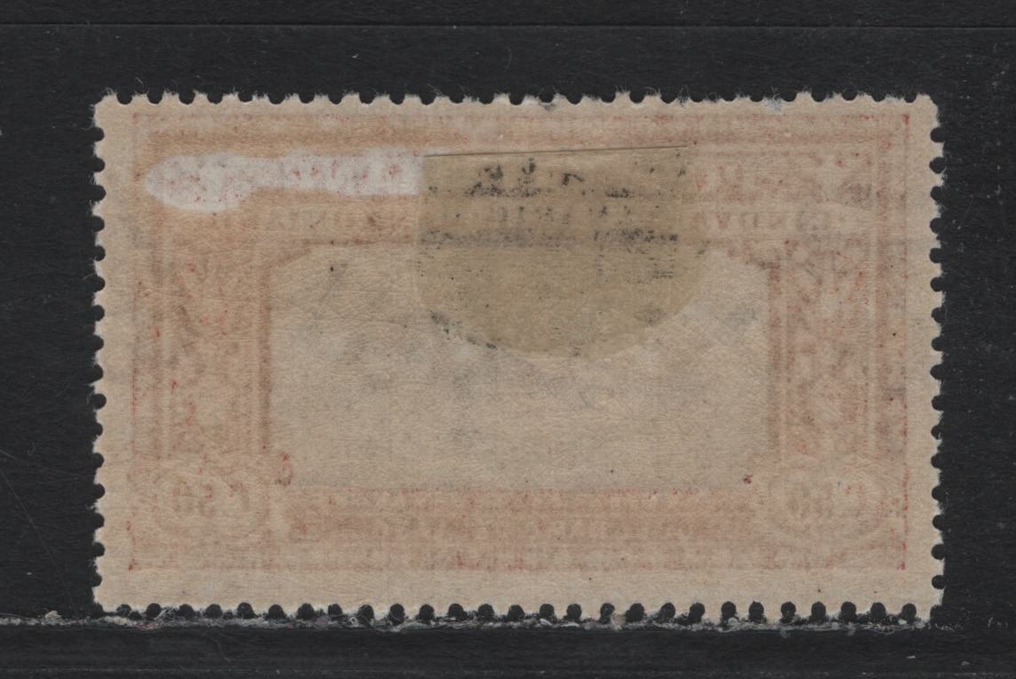 Lot 100 Italy SC#168 (Sassone #154a) 50c Orange Brown & Black, 1923 Manzoni Issue, A FOG Single, Inverted Watermark