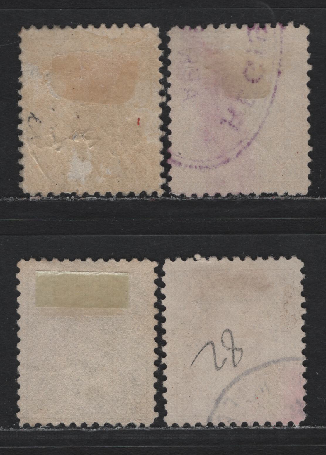 Lot 14 Canada #93,i 10c Lilac Brown - Pale Brown Lilac, 1903-1908 King Edward VII Issue, 4 Very Good/Fine/Very Fine Used Singles, ABN-B Paper, Perfs 12, 12x11.9 & 11.9