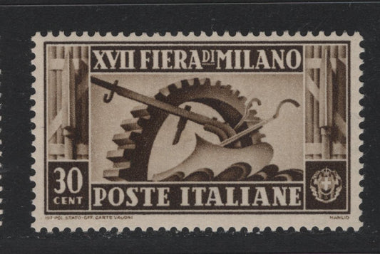 Lot 152A Italy SC#356 (Sassone 393a) 30c Brown, 1936 17th Milan Trade Fair Issue, A VFNH Single, Inverted Wmk
