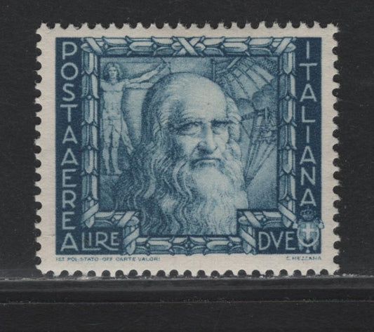 Lot 189 Italy SC#C103var 2l Royal Blue, 1938 Proclamation of Empire Issue, A VFOG Single, Sideways Left Wmk Instead of Upright