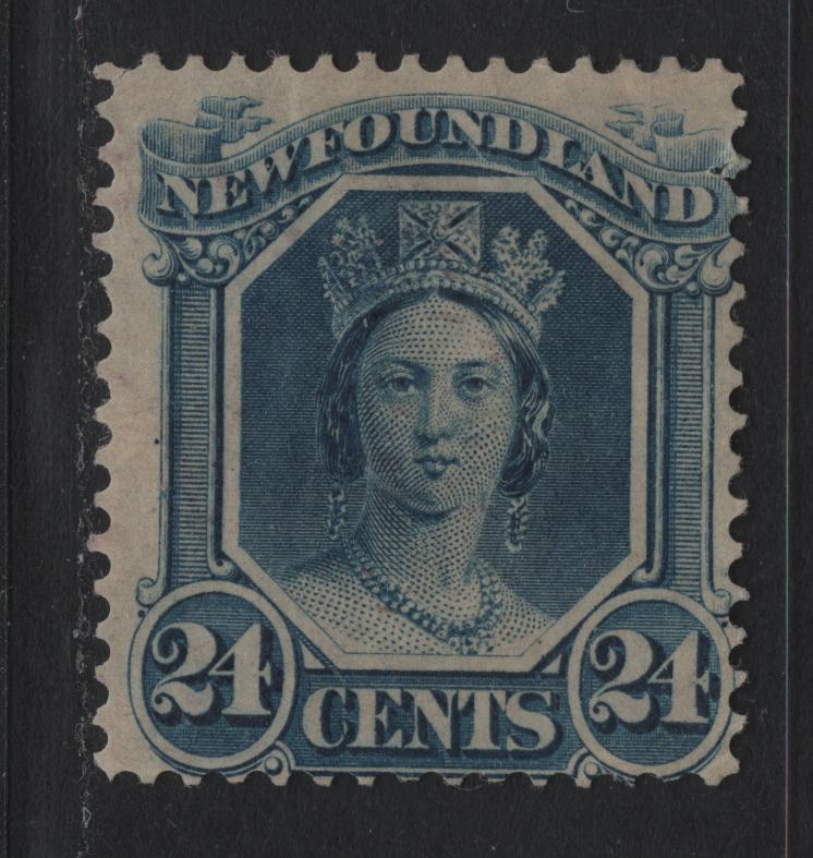 Lot 198 Newfoundland #31 24c Blue , 1865-1894 Cents Issue, A FOG Single, Centz-Z Paper