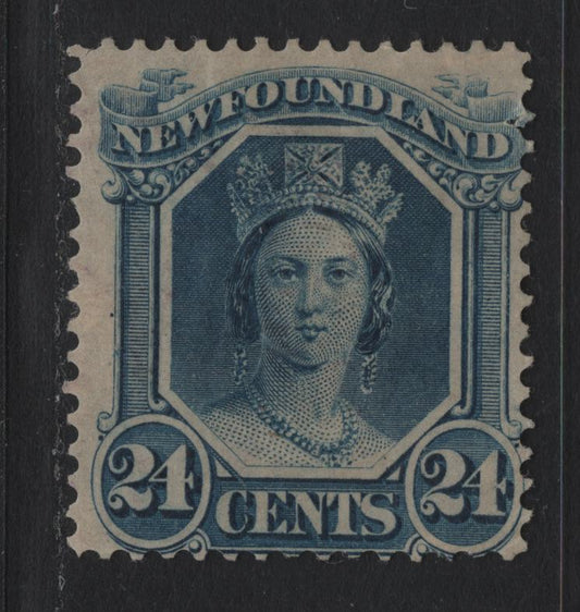 Lot 198 Newfoundland #31 24c Blue , 1865-1894 Cents Issue, A FOG Single, Centz-Z Paper