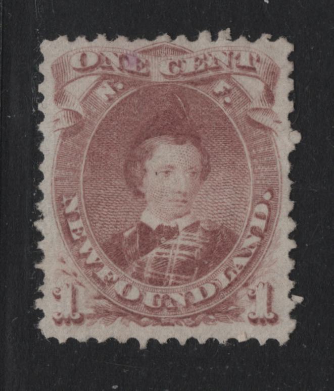 Lot 201 Newfoundland #32A 1c Brown Lilac , 1868-1894 2nd Cents Issue, A Fine Unused Single, Cents-D Paper, Perf 11.75