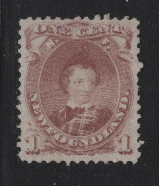 Lot 201 Newfoundland #32A 1c Brown Lilac , 1868-1894 2nd Cents Issue, A Fine Unused Single, Cents-D Paper, Perf 11.75