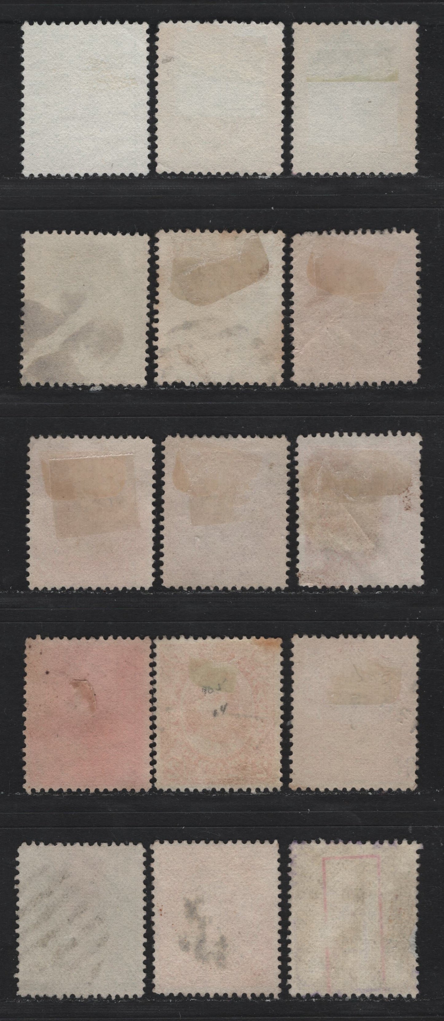 Lot 238 Newfoundland (C) #104-105,b, 108 1c - 5c Green - Ultramarine, 1911 Royal Family Issue, 15 Fine Used Singles, Unchecked As To Specific Paper Types & Perfs