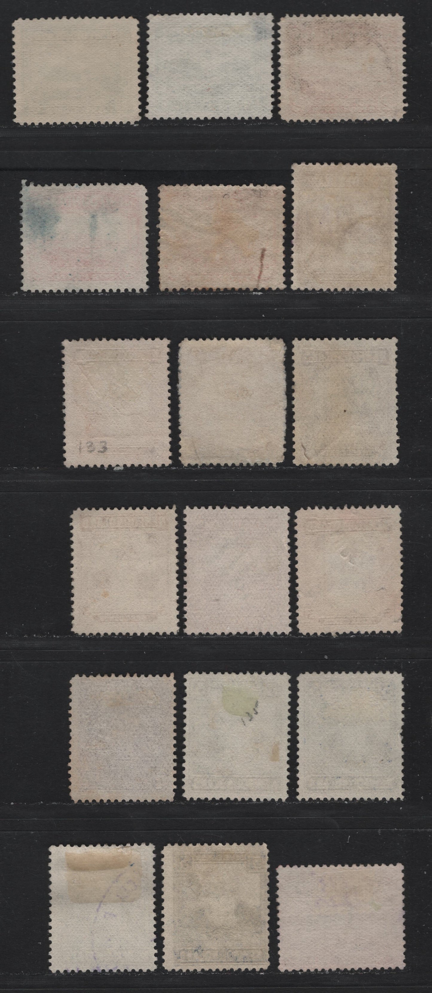 Lot 248 Newfoundland (C) #131-135, 137 1c - 8c Bottle Green - Brown Violet, 1923-1928 Pictorial Issue, 18 Fine Used Singles, Various Shades & Papers, Unchecked As To Specific Paper Types & Perfs