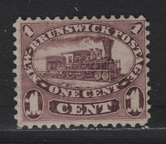 Lot 60 New Brunswick #6 1c Red Lilac, 1860 Cents Issue, A Fine Unused Single, Perf 11.75x12, Cents-HHH Paper