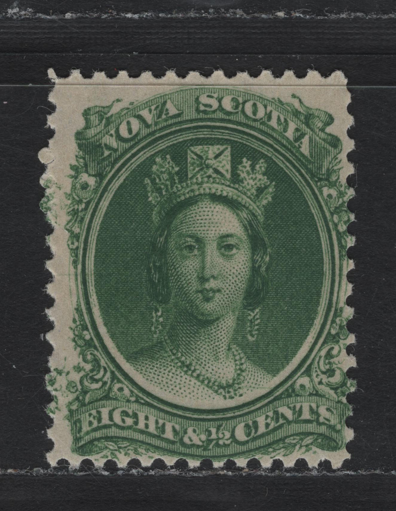 Lot 67 Nova Scotia #11 8.5c Green, 1860-1863 Queen Victoria Issue, A FNH Single, Cents-G (Yellowish) Paper, Perf 11.75x11.6