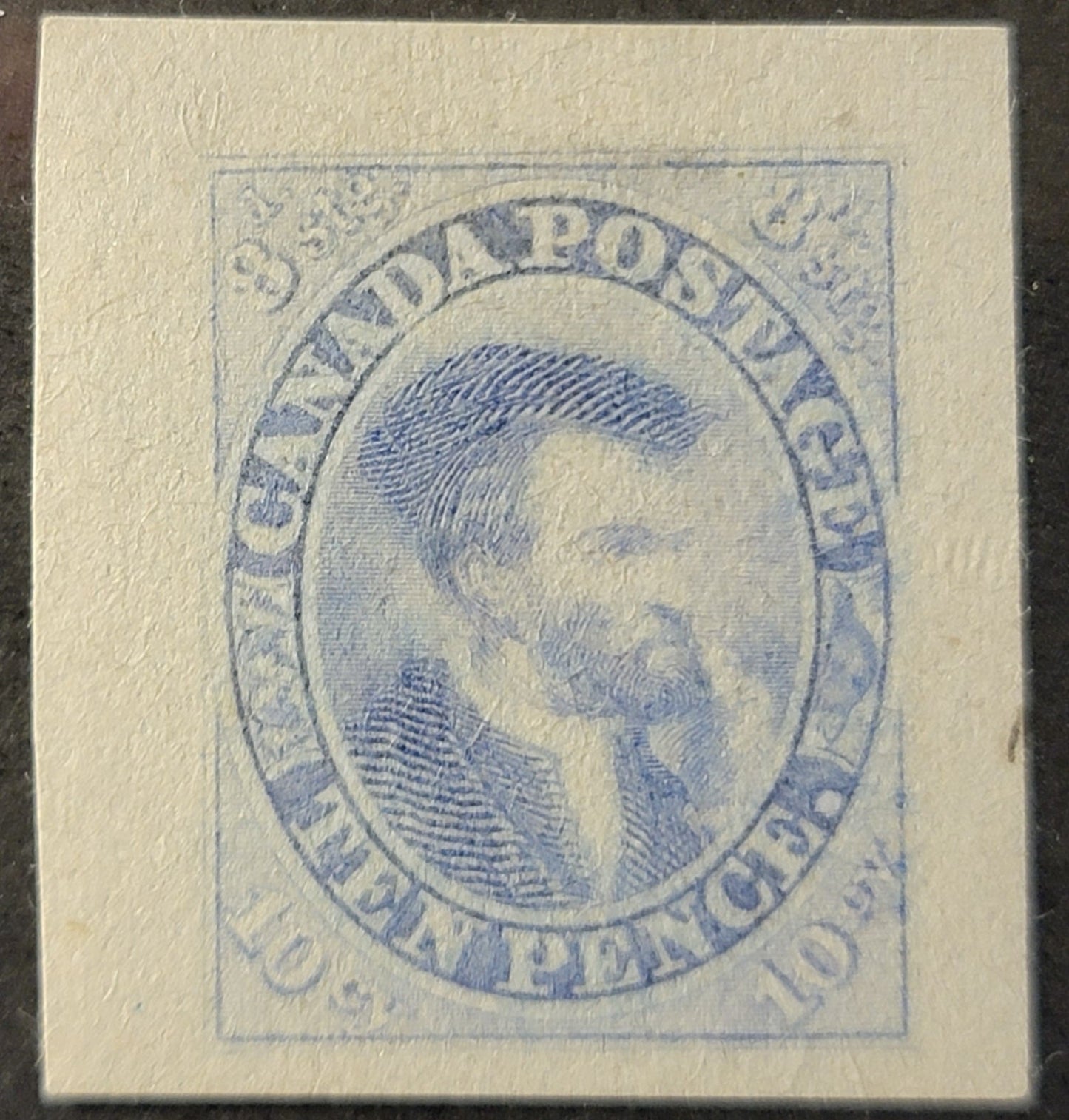 Lot 349 Canada (C) SC#7TP 10d Claret Jacques Cartier, 1857 Pence Issue, A  Superb Trade Sample Proof