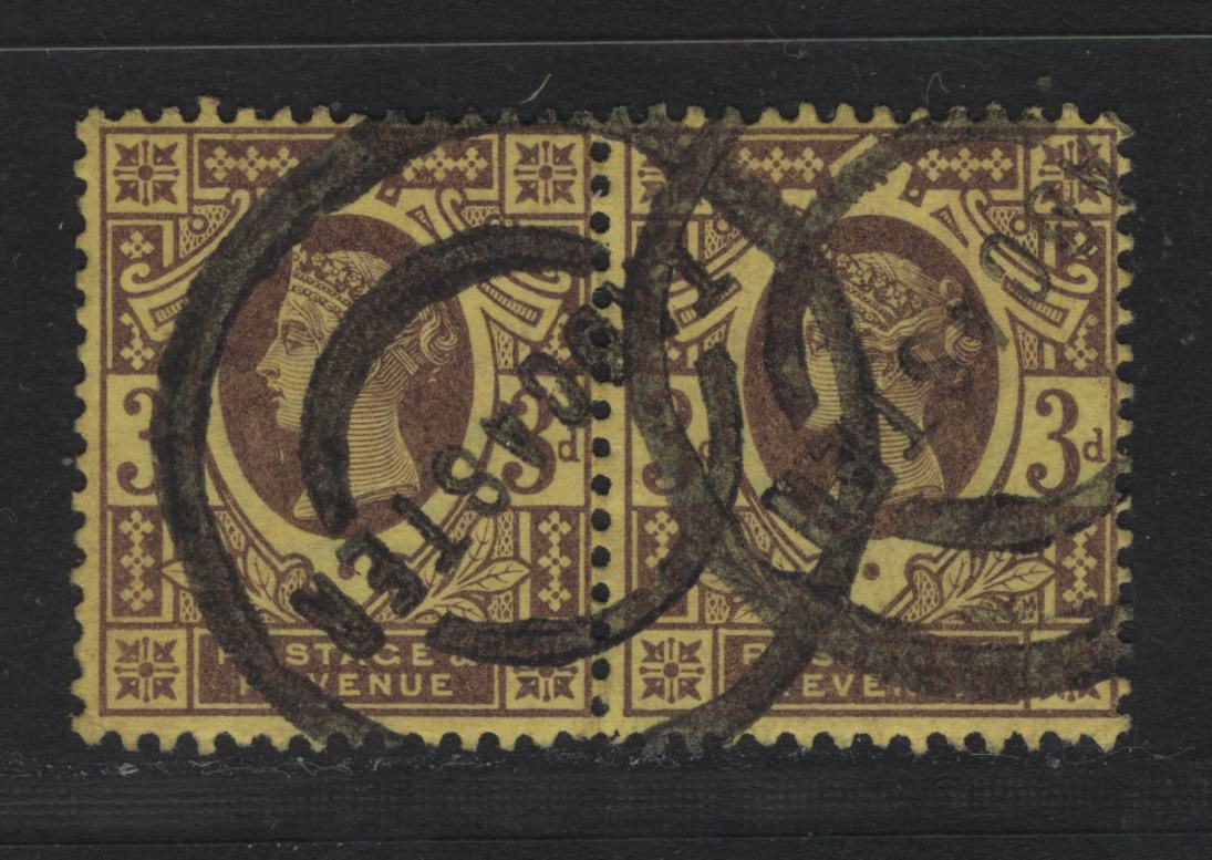 Lot 119 Great Britain (C) SG#203 3d Deep Purple, 1887-1900 Jubilee Issue, A Fine Used Single
