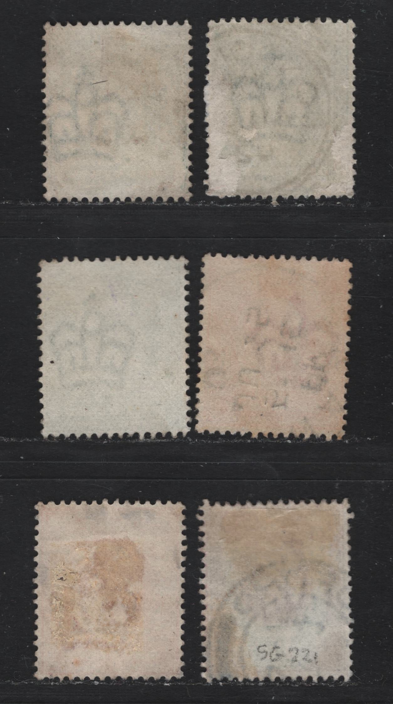 Lot 126 Great Britain (C) SG#215-217, 219-220 1/2d - 1.5d Dull Blue - Dull Purple & Green, 1902-1910 King Edward VII Issue, 6 Very Fine Used Singles, De La Rue Printing