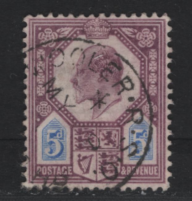 Lot 133 Great Britain (C) SG#242a 5d Dull Purple & Ultramarine, 1902-1910 King Edward VII Issue, A Very Fine Used Single, De La Rue Printing, Chalky Paper