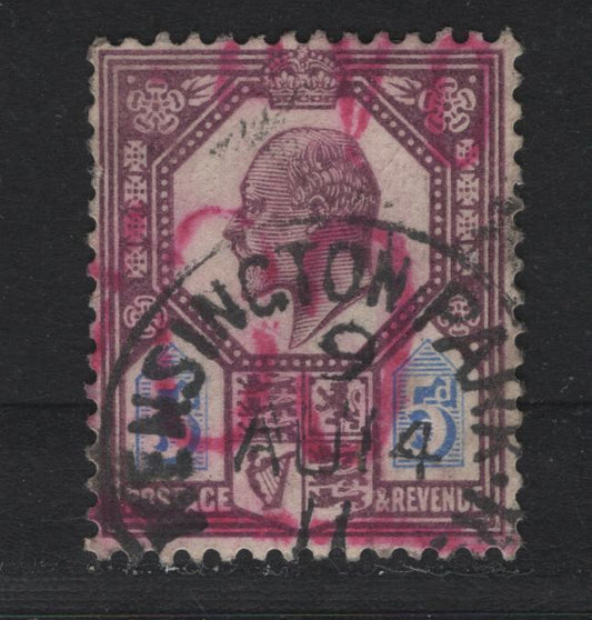 Lot 134 Great Britain (C) SG#242a 5d Dull Purple & Ultramarine, 1902-1910 King Edward VII Issue, A Very Fine Used Single, De La Rue Printing, Chalky Paper, August 14 1911 Kensington Park CDS Cancel.