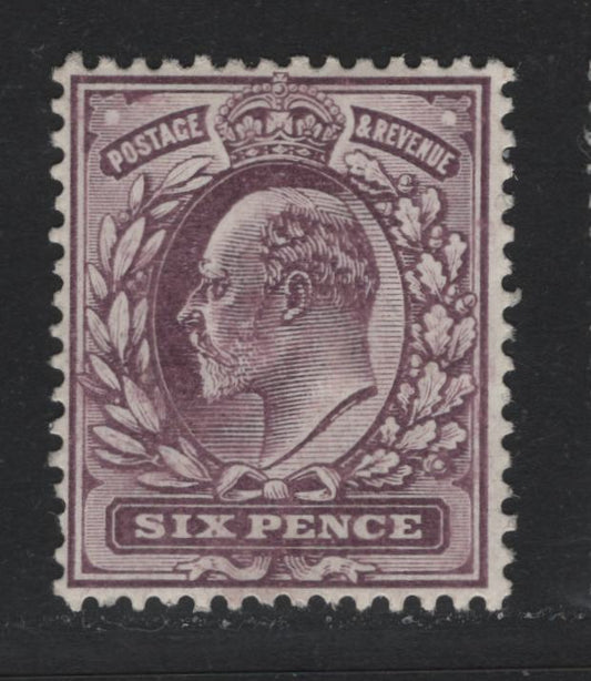 Lot 137 Great Britain SG#248 6d Dull Purple, 1902-1910 King Edward VII Issue, A VFOG Single, De La Rue Printing, Chalky Paper