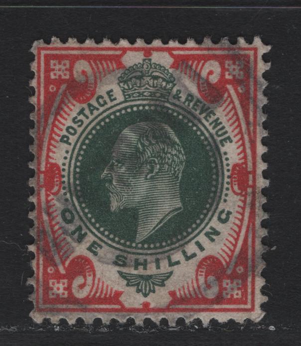 Lot 147 Great Britain SG#313 1/- Deep Green & Scarlet, 1911-1913 King Edward VII Issue, A Fine Used Single, Somerset House Printing