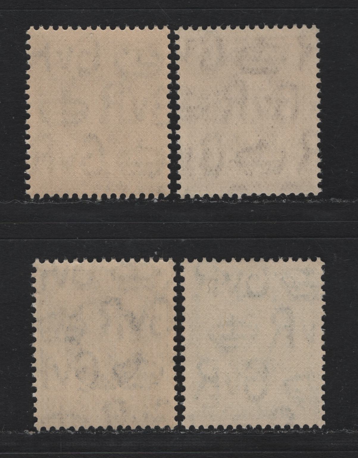 Lot 176 Great Britain SG#443-446 3d - 5d Reddish Violet - Yellow Brown, 1934-1936 KGV Photogravure Issue, 4 F/VFNH Singles
