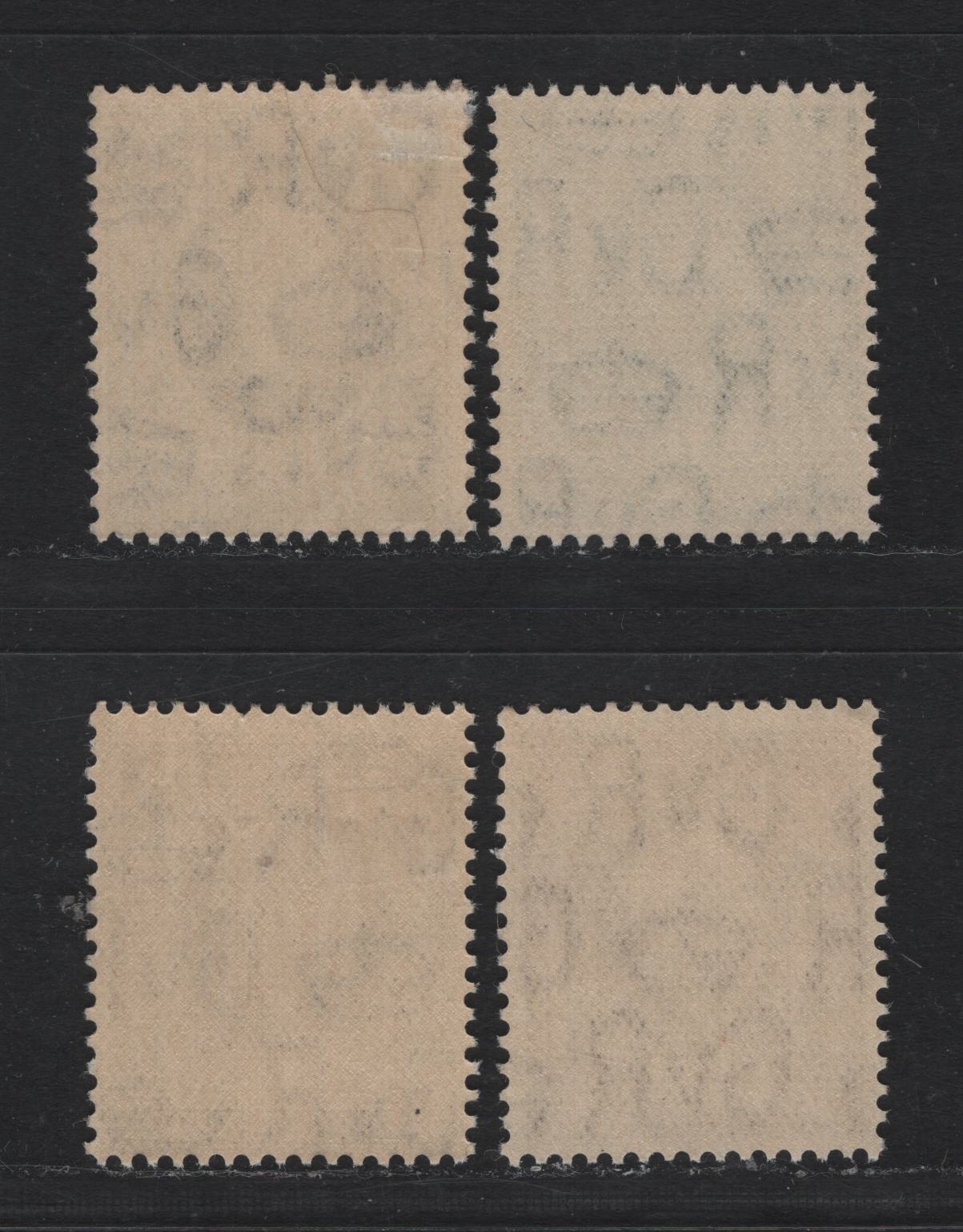 Lot 177 Great Britain SG#443-446 3d - 5d Reddish Violet - Yellow Brown, 1934-1936 KGV Photogravure Issue, 4 F/VFOG/NH Singles, 2.5d & 3d Are Hinged