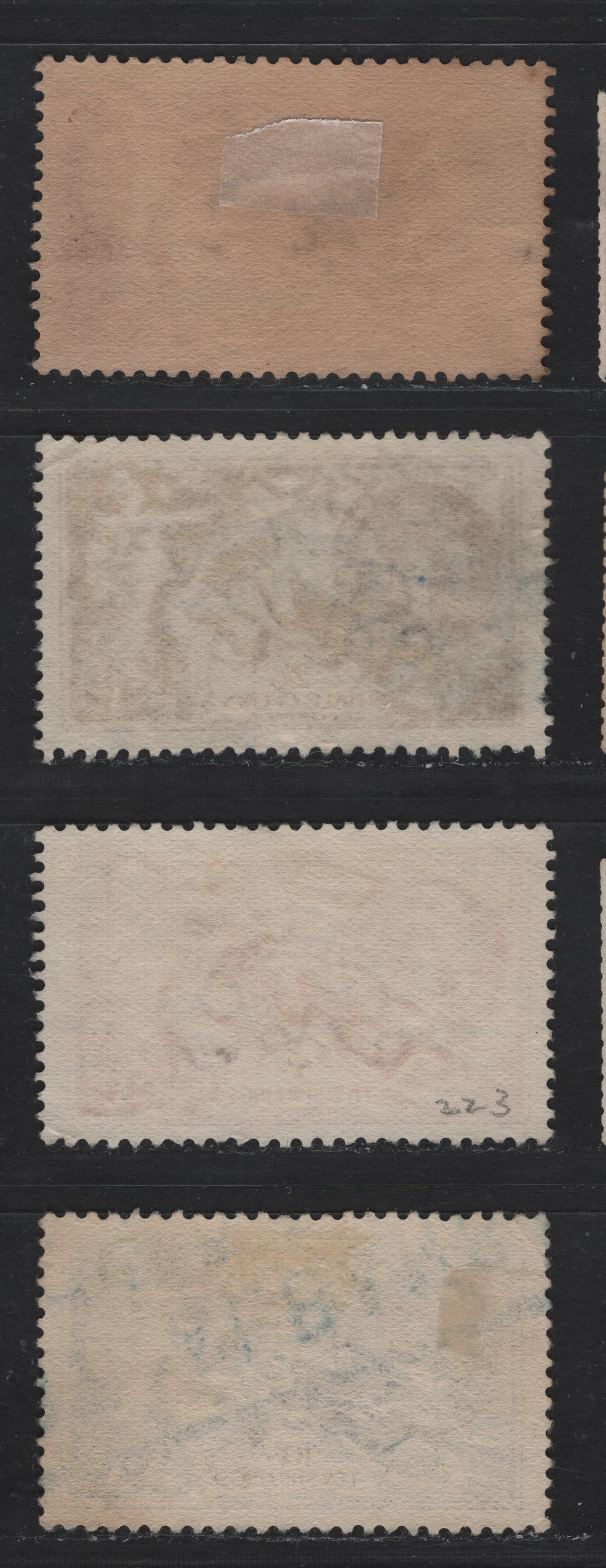 Lot 180 Great Britain (C) SG#450-452 2/6 - 10/- Chocolate Brown - Indigo, 1934 Waterlow-Re-Engraved Seahorse Issue, 4 Fine/Very Fine Used Singles