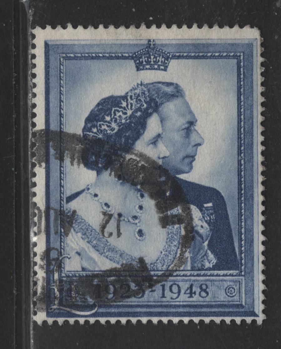 Lot 198 Great Britain (C) SG#494 £1 Chalky Blue , 1948 Silver Wedding Issue, A Fine Used Single