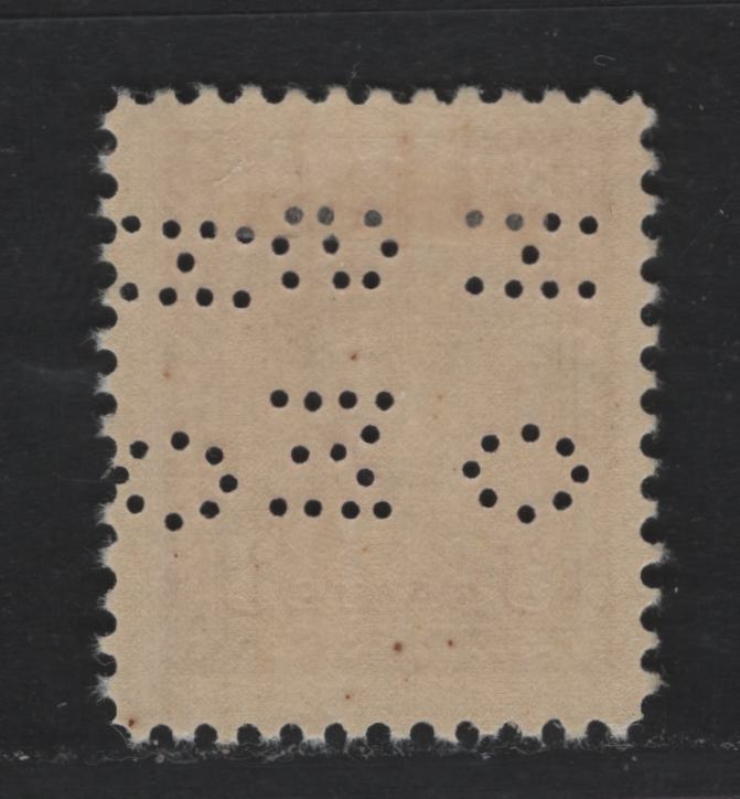 Lot 277 Canada SC#O9-252var 3c Rose Purple King George VI, 1942-1949 War Effort Issue, A Fine OG Single 4-Hole OHMS Perfin From Position 2, Original Die, Showing Narrow Spacing Between Initials