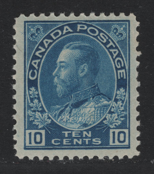 Lot 31 Canada #117 10c Bright Blue , 1911-1925 KGV Admiral Issue, A VFOG Single, ABN-E Paper, Wet Printing, Perf 11.9.