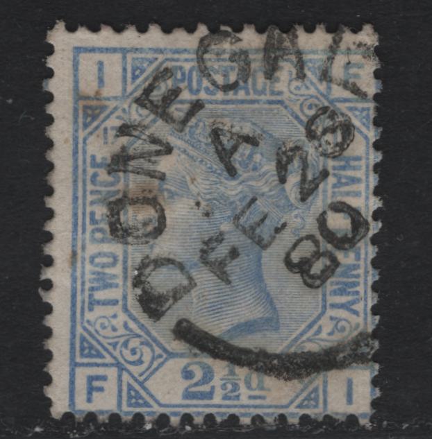 Lot 85 Great Britain SG#142 2.5d Blue, 1873-1880 Queen Victoria Surface Printed Issue, A Fine Used Single, Plate 17, Orb Wmk, February 28 1880 Donegal Cancel.