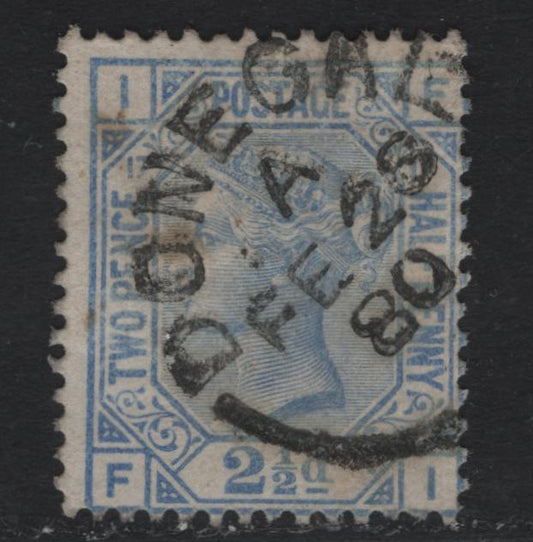 Lot 85 Great Britain SG#142 2.5d Blue, 1873-1880 Queen Victoria Surface Printed Issue, A Fine Used Single, Plate 17, Orb Wmk, February 28 1880 Donegal Cancel.