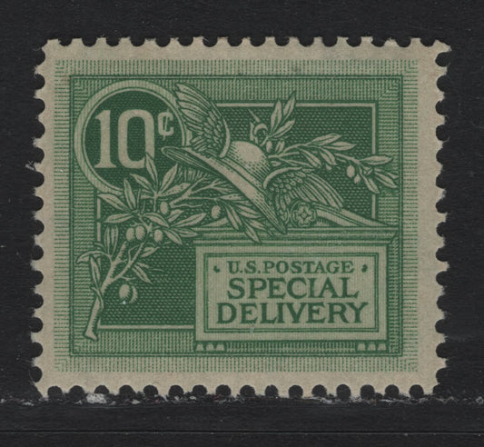 Lot 140 United States SC#E7 10c Green , 1908 Special Delivery Issue, A VFOG Single, USPS Watermark Upright ( Double Lined)