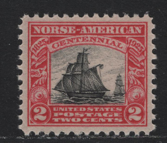 Lot 156 United States SC#620 6c Carmine & Black , 1925 Norse American Issue, A VFNH Single