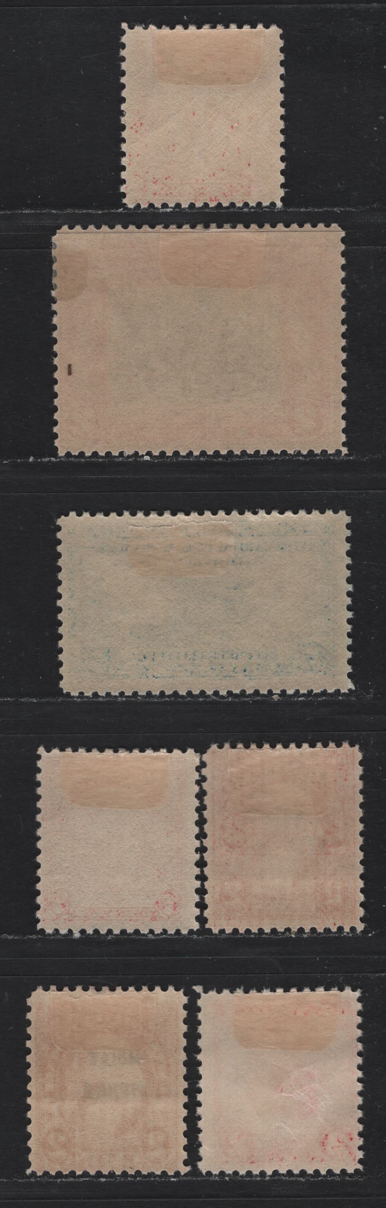 Lot 167 United States SC#645-647, 650-651, 683 2c Carmine - Carmine Rose , 1928-1930 Valleyforge - Carolina Charleston Issues, 7 FOG Singles, As Lot 166, But Hinged